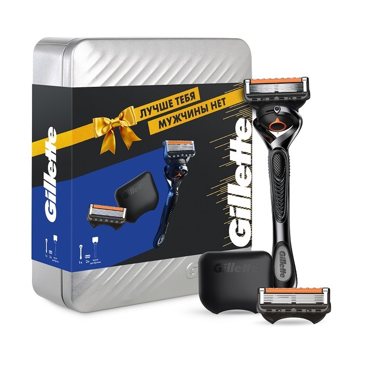Бритва Gillette ProGlide с 2 сменными кассетами + Дорожный чехол для кассеты + Металлический кейс Бритва Gillette ProGlide с 2 сменными кассетами + Дорожный чехол для кассеты + Металлический кейс