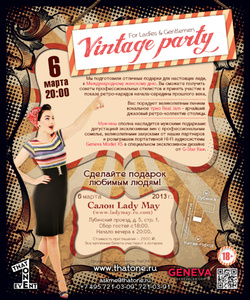"Vintage party for Ladies & Gentlemen"   Lady May 