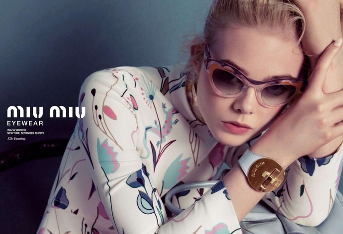 Эль Фаннинг в рекламе Miu Miu Eyewear весна-лето 2014