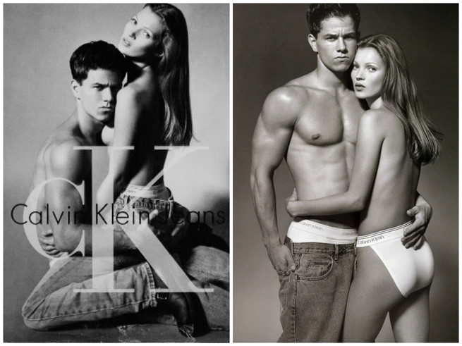 Кейт Мосс и Марк Уолберг в рекламе Calvin Klein Jeans Кейт Мосс и Марк Уолберг в рекламе Calvin Klein Jeans