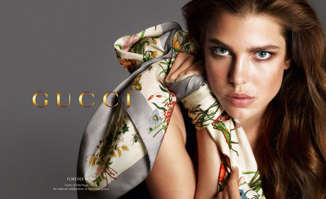 Шарлотта Казираги в рекламной кампании Gucci Forever Now