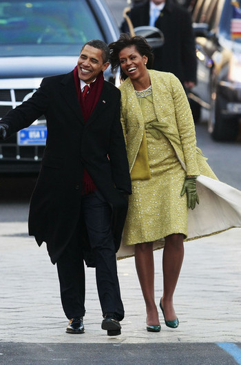 Мишель Обама в наряде Isabel Toledo и лодочках Jimmy Choo