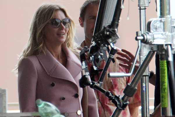 Кейт Мосс на съемках рекламной кампании Gucci