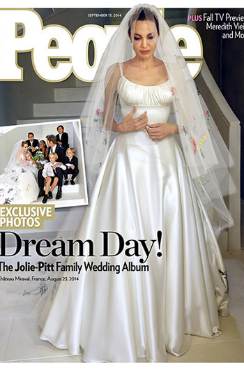 Свадьба Джоли и Питта: платье невесты
