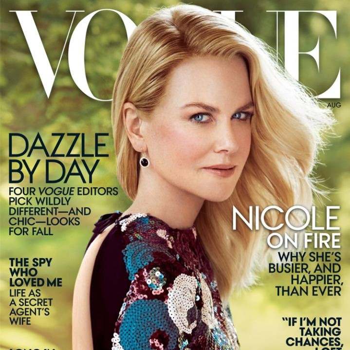Инъекции или ретушь: «застывшая» Николь Кидман на обложке Vogue