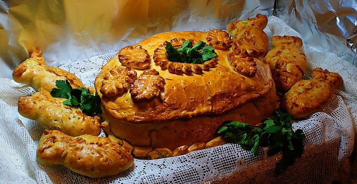 Традиционная кулебяка Традиционная кулебяка