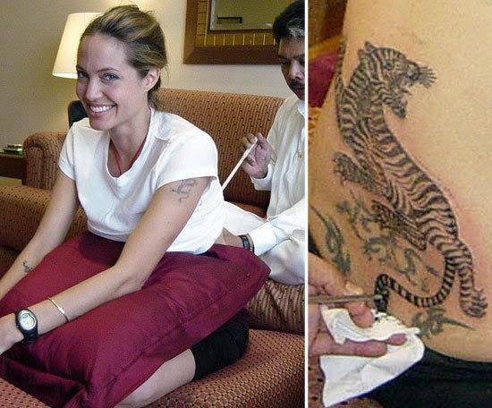 Татуировки знаменитостей: последняя тату Анджелины Джоли в честь Брэда Питта