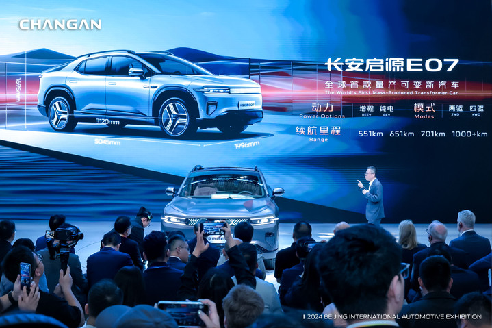 Changan представил первый в мире серийный автомобиль-трансформер Nevo E07 Changan представил первый в мире серийный автомобиль-трансформер Nevo E07