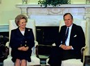 Маргарет Тэтчер и президент США Джордж Буш-старший, 1991 год