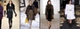 Комбинированные пальто. Слева направо - Burberry Prorsum, Fendi, Marni, Versace