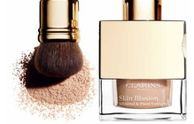 Тестируем рассыпчатую пудру Clarins, Skin Illusion Mineral & Plant Extracts Loose Powder Foundation